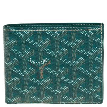 Goyard Green Goyardine Coated Canvas Victoire Bifold Wallet