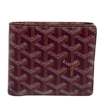 Goyard Burgundy Coated Canvas Victoire Bifold Wallet
