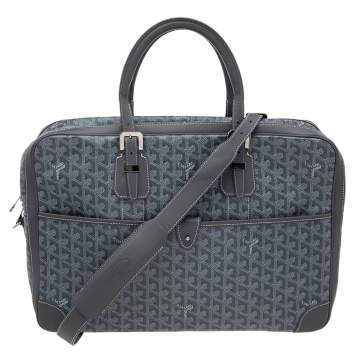 Goyard Grey Goyardine Canvas and Leather Ambassade MM Briefcase