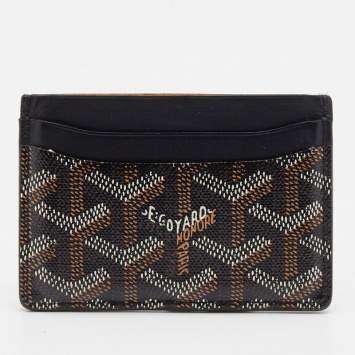 Goyard Black Goyardine Coated Canvas and Leather Saint Sulpice Card Holder