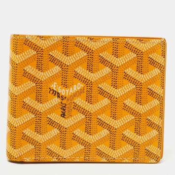 Goyard Yellow Goyardine Coated Canvas Victoire Bifold Wallet