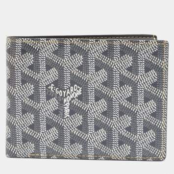 Pre Owned Goyard Grey Goyardine Coated Canvas Victoire Bifold Wallet