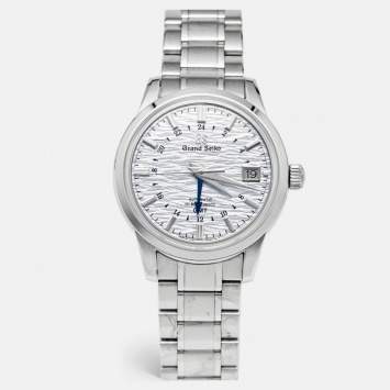 مملوكة مسبقًا ساعة يد رجالية جراند سيكو إيليجنس جي إم تي SBGJ249 صيفية فولاذ مقاوم للصدأ زرقاء 39.5 ملم