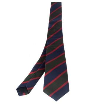 Pre Owned Gucci Multicolored Striped Silk Skinny Tie