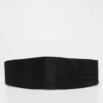 Pre Owned Gucci Black Pleated Silk Joaquin Cummerbund