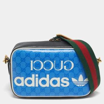Pre Owned  Gucci x Adidas Tricolor GG Supreme Canvas Camera Crossbody Bag