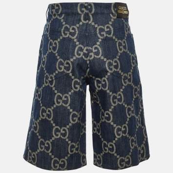 Gucci X Adidas Marco GG/Trefoil Print Silk Shorts S Gucci | TLC