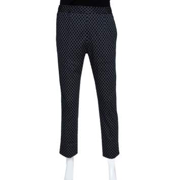 Pre Owned Gucci Navy Blue G Frames Jersey Track Pants M