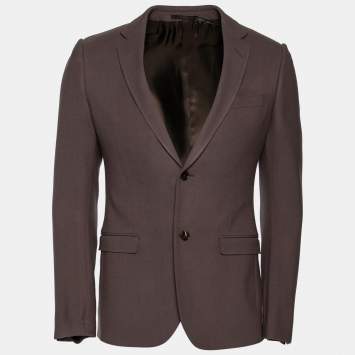Pre Owned Gucci Brown Wool Single Breasted Blazer S