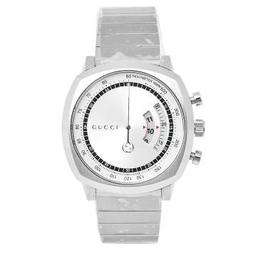 Pre Owned Gucci Silver Stainless Steel Grip YA157302 Men's Wristwatch 40 mm