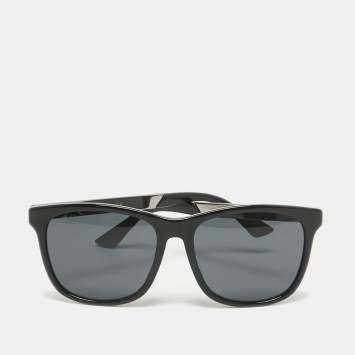 Pre Owned Gucci Black GG0695SA Rectangle Sunglasses