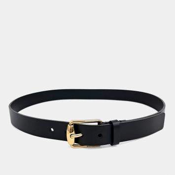 Pre Owned Gucci Black Leather Belt