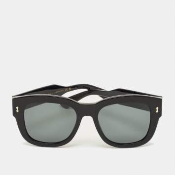 Pre Owned Gucci Black GG1110S Square Sunglasses