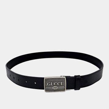 Pre Owned Gucci Leather Black belt (523311)
