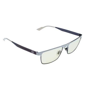 Pre Owned Gucci White/Yellow GG 2205 Web Stripe Rectangle Sunglasses