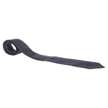 Pre Owned Gucci Navy Blue Geometric Patterned Silk Tie 