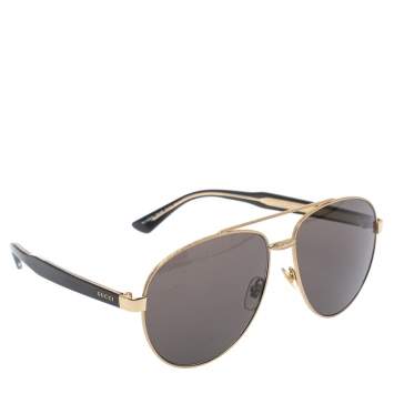 مملوكة مسبقًا Gucci Gold / Brown GG2283/S Oversized Aviator Sunglasses