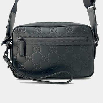 Gucci Black GG Rubber Effect Small Cross Body Bag 