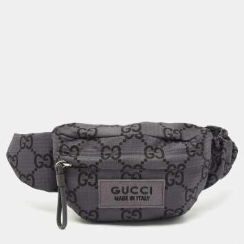 Gucci Grey GG Nylon Ripstop Belt Bag