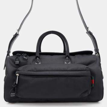 Gucci Duffle Medium Black Nylon Bag 
