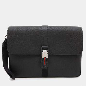 Gucci Business Bag Black Leather Size Medium