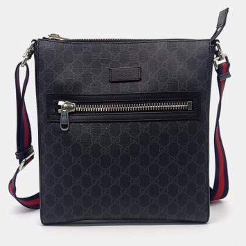 Gucci Black Canvas PVC Crossbody Bag