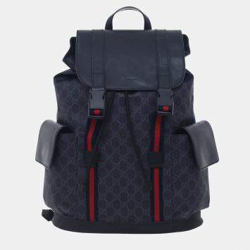 Pre Owned حقيبة ظهر غوتشي قماش سوفت GG سوبر يم وجلد