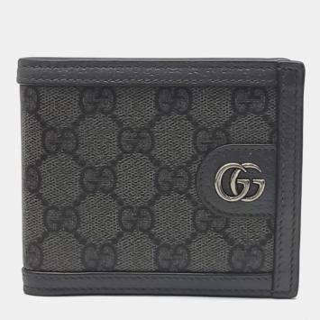 Pre Owned Gucci Grey PVC Ophidia GG Wallet