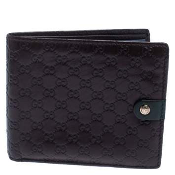 Pre Owned Gucci Brown Microguccissima Leather Bifold Wallet