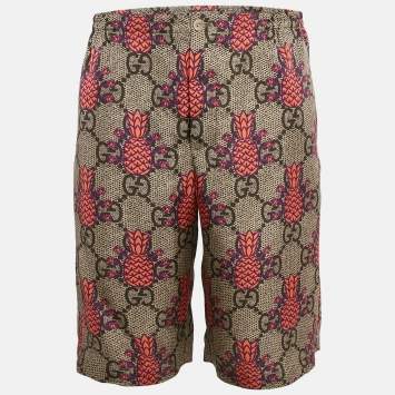 Gucci Navy Blue GG Jacquard Cotton Web Striped Shorts S Gucci Navy Blue GG Jacquard Cotton Web Striped Shorts S