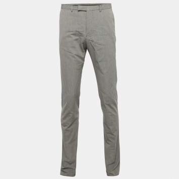 Gucci Blue Striped Cotton Formal Trousers M