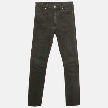 Gucci Black Washed Denim High Rise Jeans S Waist 30"