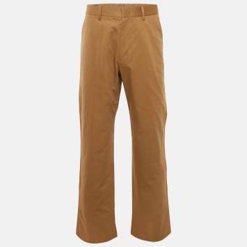Gucci Brown Cotton Wide-Leg Trousers M