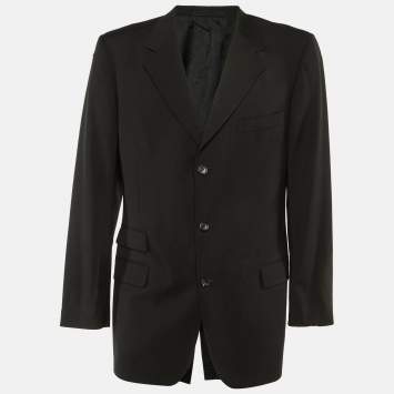 مملوكة مسبقًا Gucci Black Wool Single Breasted Blazer XXXL