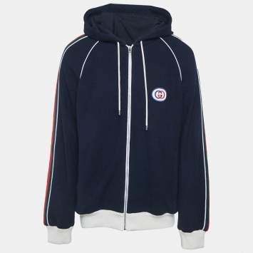 Pre Owned جاكيت غوتشي جيرسي GG متنوع الألوان  نفسي مقاس كبير جداً