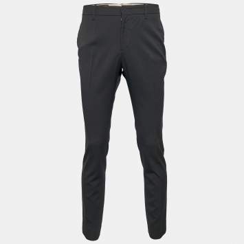 مملوكة مسبقًا Gucci Black Wool Regular Fit Trousers M