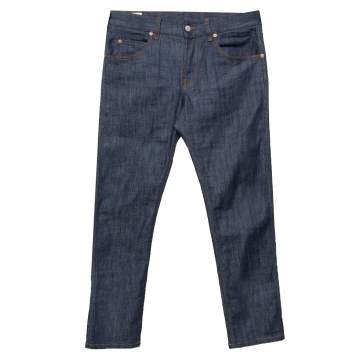 Pre Owned Gucci Navy Blue Denim Tapered Washed Jeans M