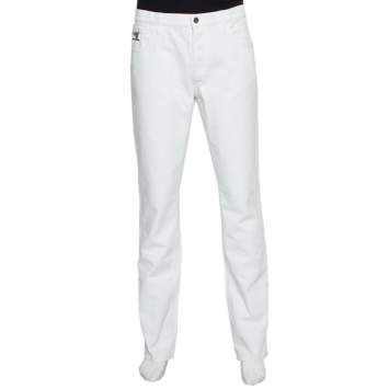 Pre Owned Gucci White Denim Skinny Jeans XXL