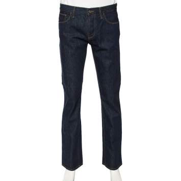 Pre Owned Gucci Indigo Dark Wash Denim Regular Fit Jeans M