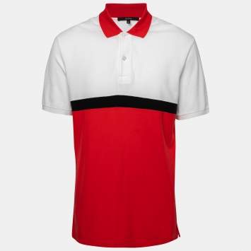 Pre Owned Gucci Tricolor Cotton Polo T-Shirt XXL