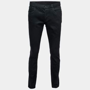 Pre Owned Gucci Black Denim Skinny-Fit Jeans L Waist 35"