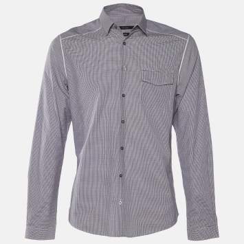 Pre Owned Gucci Multicolor Check Pattern Cotton Duke Fit Shirt XL