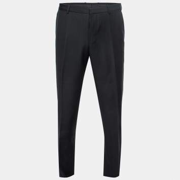 Gucci Black Wool Crepe Trousers L