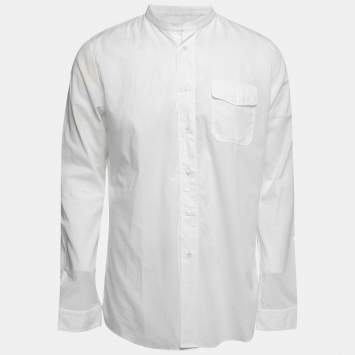 Gucci White Cotton Button Front Duke Shirt L