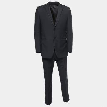 Gucci Black Wool Blazer Pant Suit M