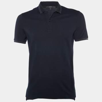 Gucci Black Cotton Pique Polo T-Shirt M