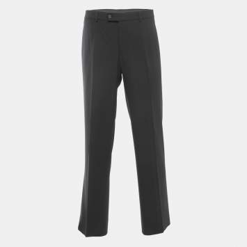 Gucci Black Wool Buttoned Trousers XL