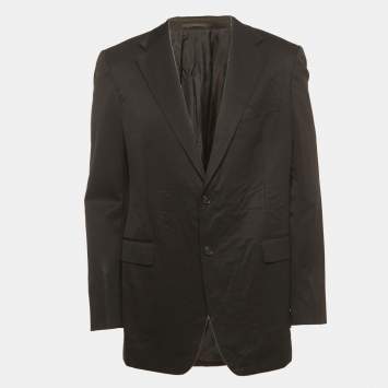 Pre Owned Gucci Brown Wool Single Breasted Blazer XL