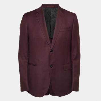 Pre Owned Gucci Purple Wool Blend Single Breasted Blazer XXL