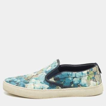 Pre Owned Gucci Multicolor GG Coated Canvas Slip On Sneakers Size 43.5